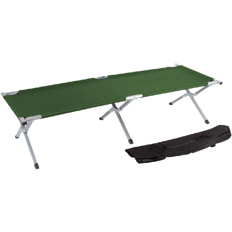 Memory foam mattresses for pressure relief and contouringTrademark Innovations Portable Folding Camping Bed and Cot (Army Green)