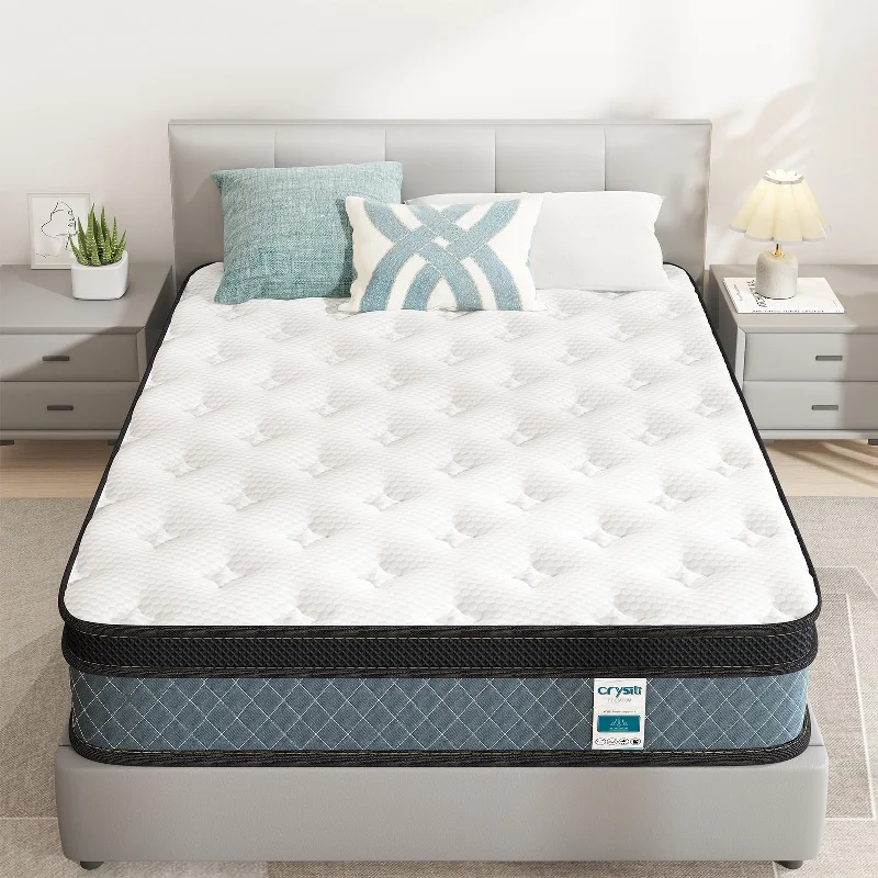 Gel - infused memory foam mattresses for cooler sleep10-inch Memory Foam Mattress and Pocket Spring - White