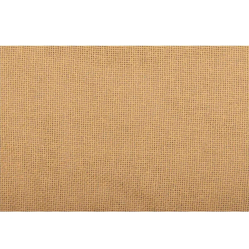 Burlap Natural Fringed King Bed Skirt 78x80x16