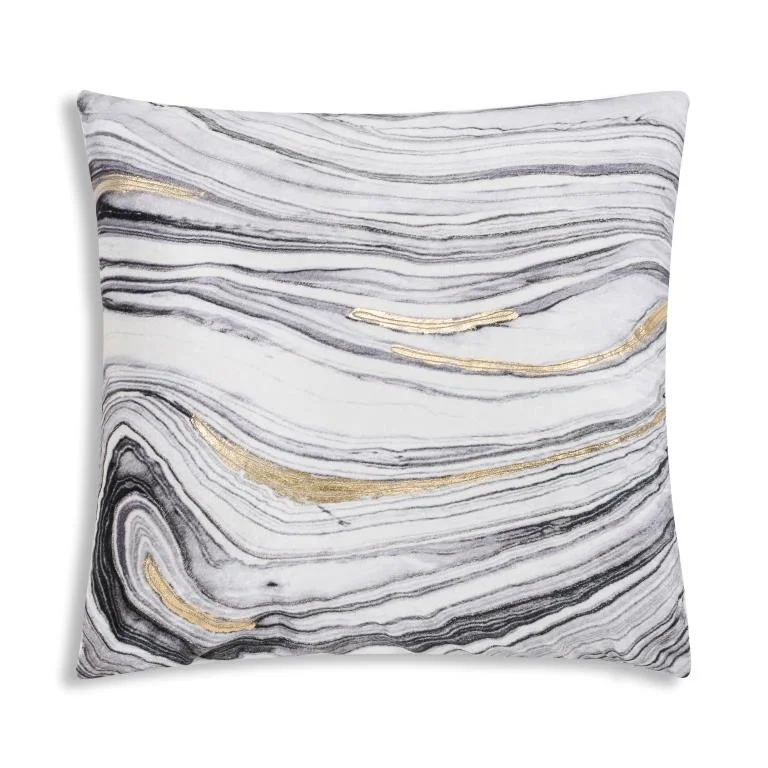 Kids Pillows with Fun DesignsMayaro Grey Marble Printpillow