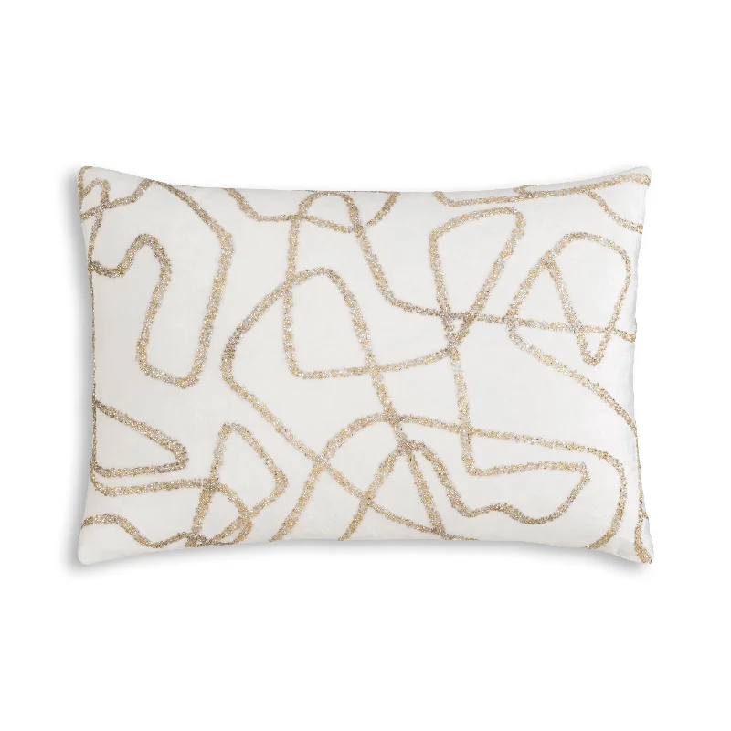 Orthopedic Pillows for Back Pain ReliefSayra Ivory Gold Pillow