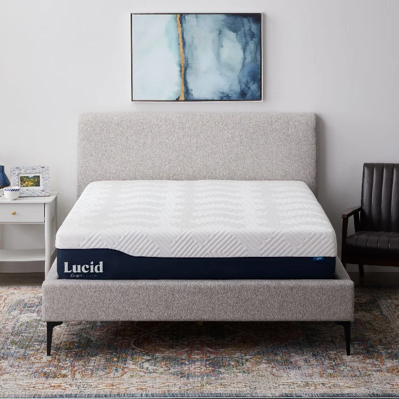 Hybrid mattresses combining foam and innerspring technologyLUCID Comfort Collection 12-inch Gel and Aloe Vera Hybrid Mattress Hybrid mattresses combining foam and innerspring technologyLUCID Comfort Collection 12-inch Gel and Aloe Vera Hybrid Mattress