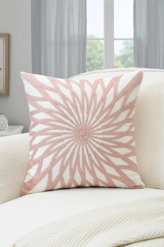 Round Pillows for Boho-Style InteriorsPink Geometric Pillow