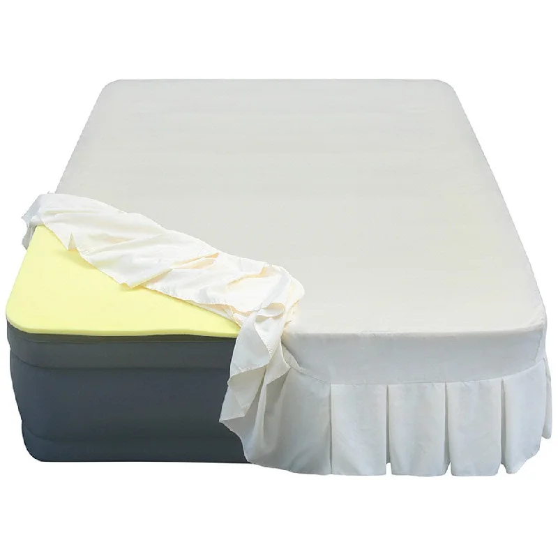 Memory foam mattresses for pressure relief and contouringAltimair 20-inch Queen-size Airbed with 1-inch Memory Foam Topper and Skirted Sheet Cover Memory foam mattresses for pressure relief and contouringAltimair 20-inch Queen-size Airbed with 1-inch Memory Foam Topper and Skirted Sheet Cover