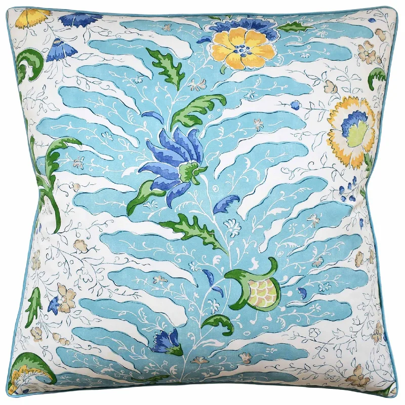 Firm Pillows for Side SleepersRiviera Print Pillow in Aqua