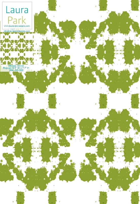 Velvet duvet covers for a plush and cozy lookMosaic Green Wallpaper