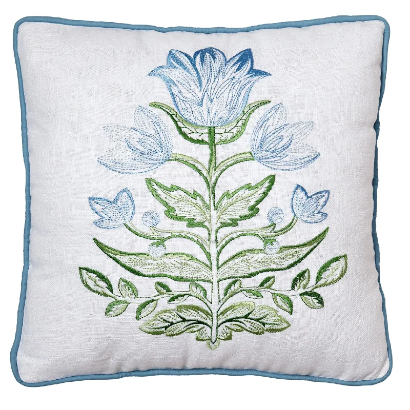 Soft and Fluffy Pillows for Bedroom ComfortMughal Flower Embroidered Pillow