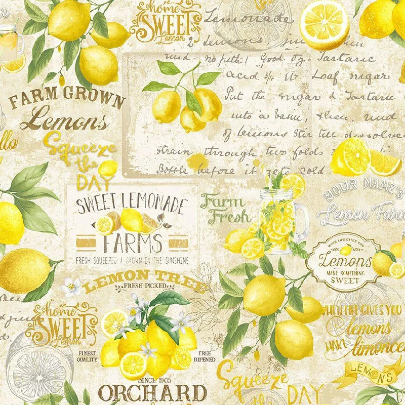 Cotton Pillows for Natural ComfortNovelties - Lemon Farm Collage