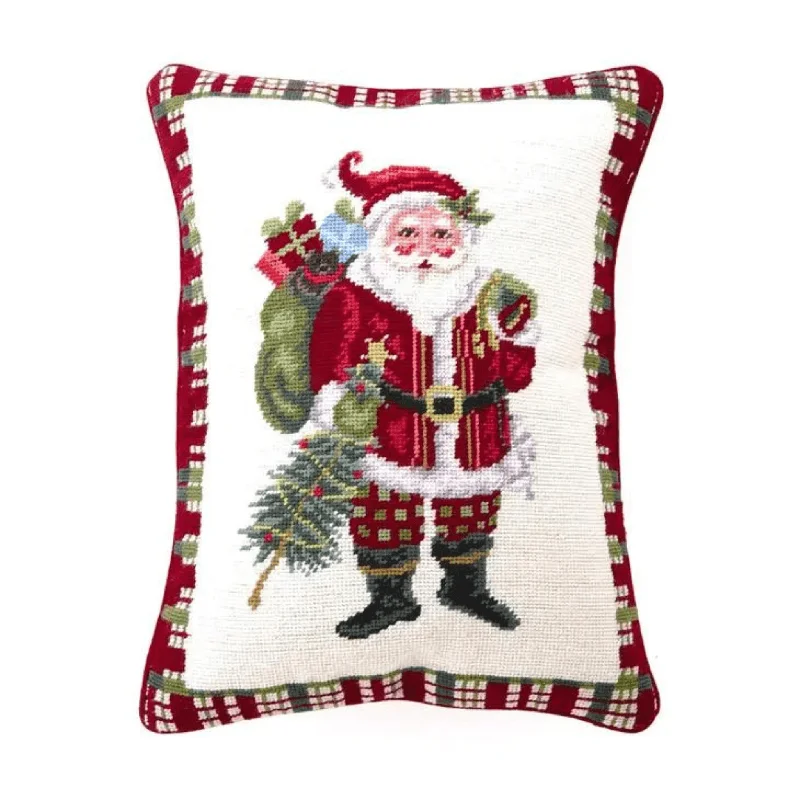 Down Alternative Pillows for Ethical ChoicesChristmas At The North Pole Santa Needlepoint Throw Pillow Down Alternative Pillows for Ethical ChoicesChristmas At The North Pole Santa Needlepoint Throw Pillow