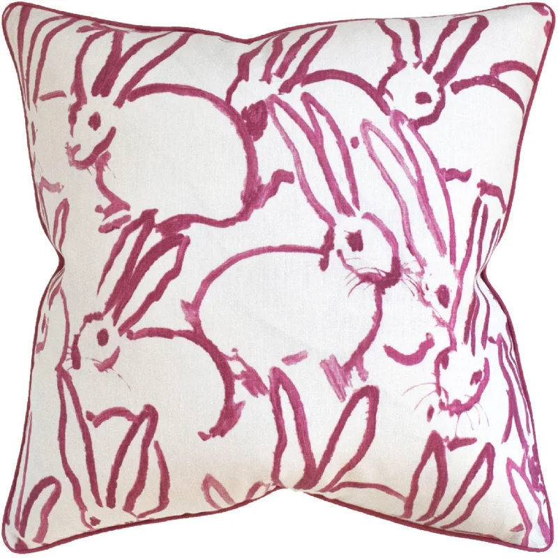 Round Pillows for Boho-Style InteriorsPink Bunny Design Decorative Square Throw Pillow Round Pillows for Boho-Style InteriorsPink Bunny Design Decorative Square Throw Pillow