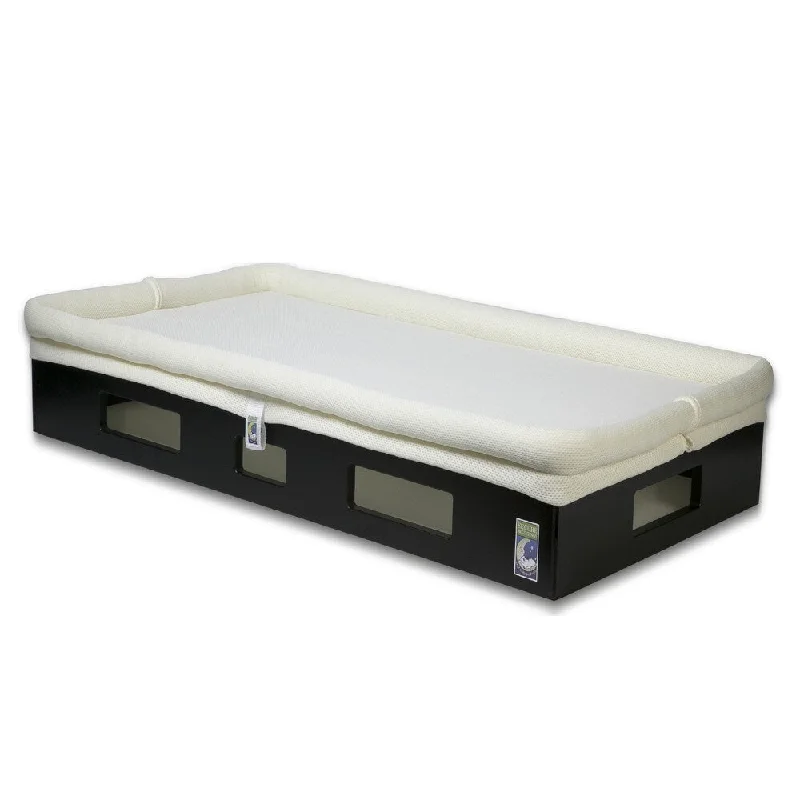 Hybrid mattresses combining foam and innerspring technologySafeSleep Breathable Ivory Crib Mattress and Espresso Base - Almond Hybrid mattresses combining foam and innerspring technologySafeSleep Breathable Ivory Crib Mattress and Espresso Base - Almond
