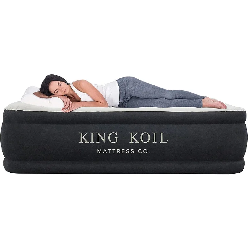Bamboo - charcoal infused mattresses for odor absorptionKing Koil Luxury Twin Size Air Mattress with Pump - Twin Size Bamboo - charcoal infused mattresses for odor absorptionKing Koil Luxury Twin Size Air Mattress with Pump - Twin Size