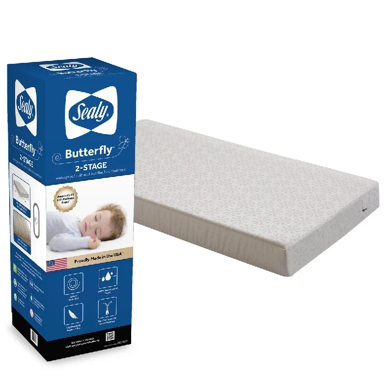 King - size mattresses for spacious master bedroomsSealy Butterfly 2-Stage Cotton Ultra Firm Crib and Toddler Mattress King - size mattresses for spacious master bedroomsSealy Butterfly 2-Stage Cotton Ultra Firm Crib and Toddler Mattress