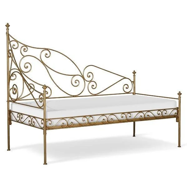 Queen - size mattresses for couples and standard bedroomsCorsican Iron Daybed 43528 | Daybed with Scrolls Queen - size mattresses for couples and standard bedroomsCorsican Iron Daybed 43528 | Daybed with Scrolls