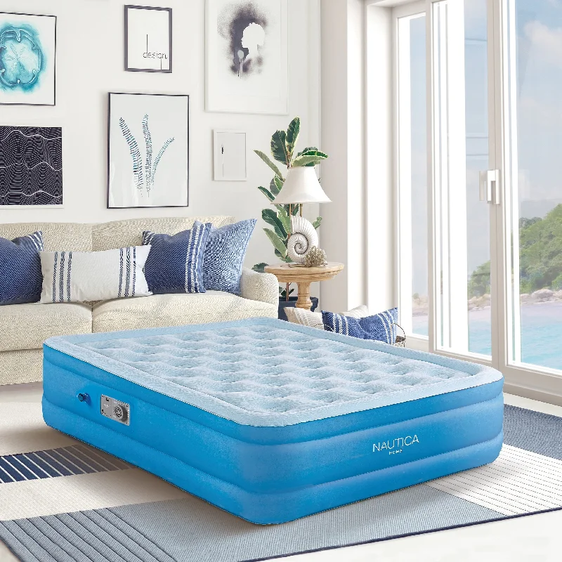 Organic cotton mattresses for a chemical - free sleep surfaceNautica Home Cool Comfort Air Mattress with Built-in Pump - Raised Inflatable Bed with Cooling Top and Comfort Coil Support