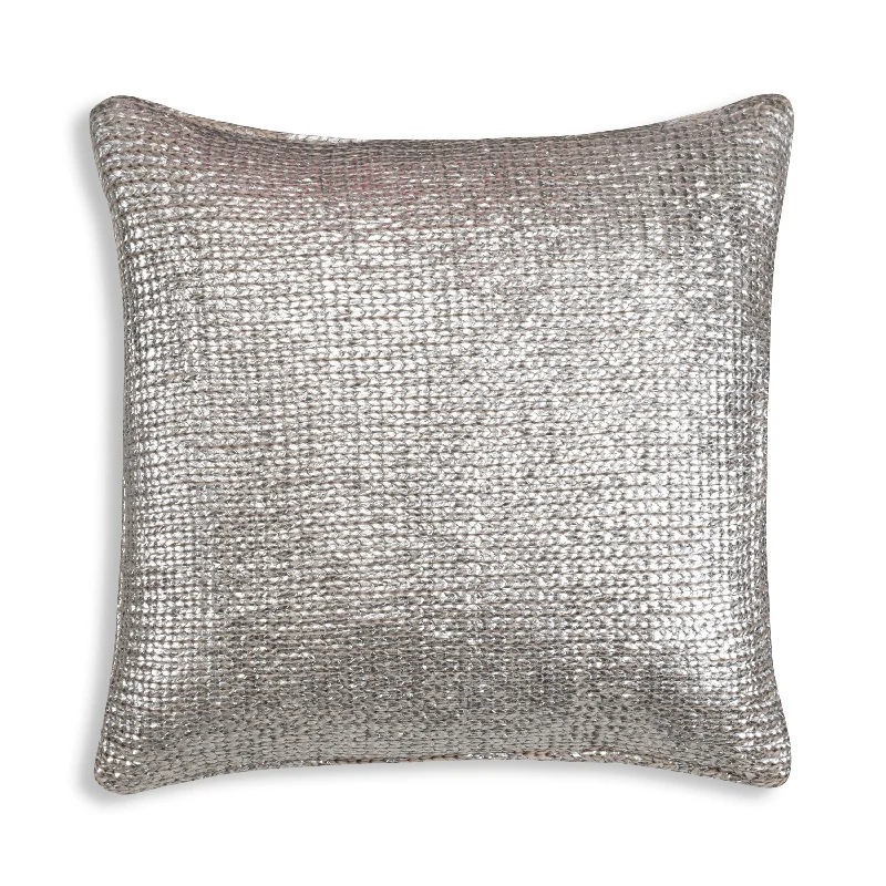 Down Alternative Pillows for Ethical ChoicesPiper Arcylic Knot Silver Pillow
