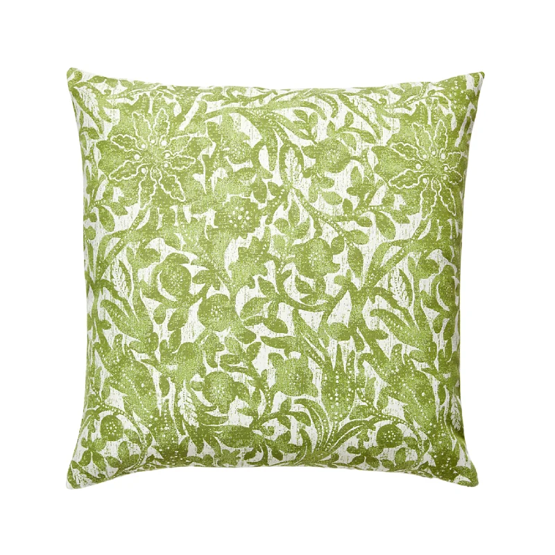 Cooling Pillows for Hot SleepersBali Outdoor Floral Throw Pillow in Palm Green