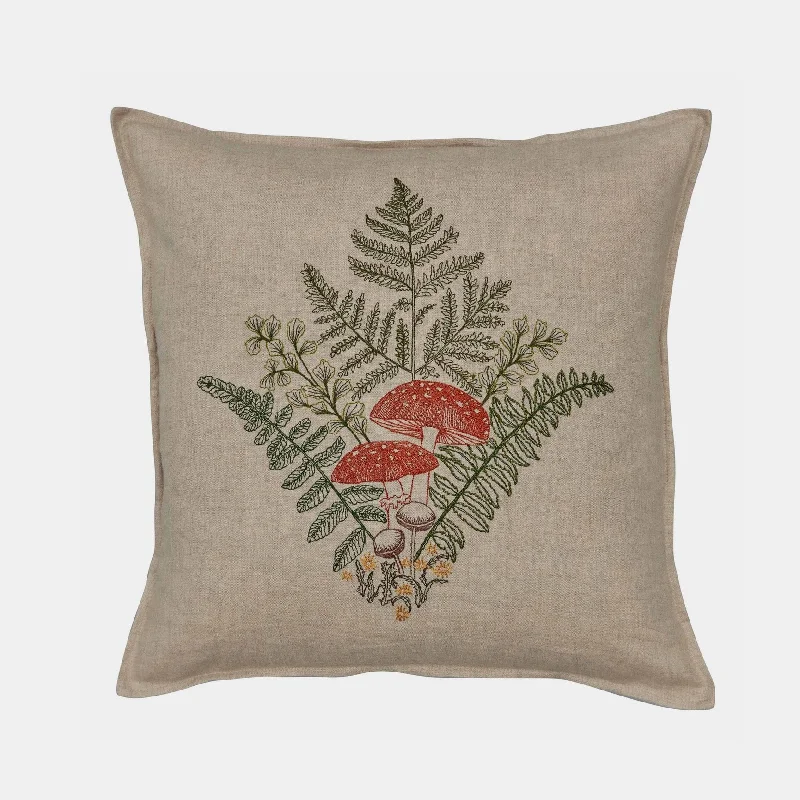Decorative Pillows for Living Room MakeoverMushrooms and Ferns Bouquet Square Pillow