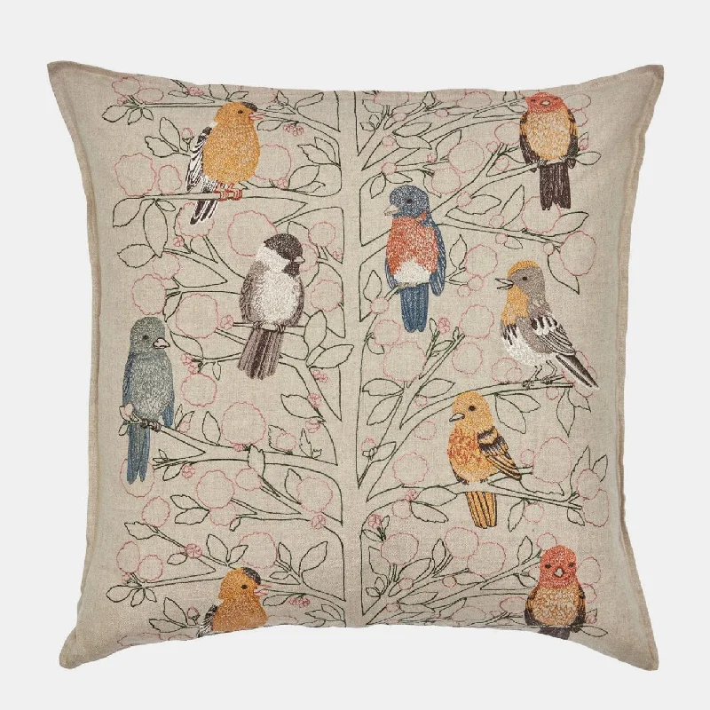 Velvet Pillows for a Touch of EleganceSongbirds Tree Square Pillow