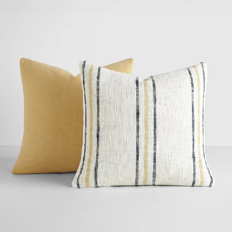 Back Support Pillows for Office Chairs2-Pack Yarn-Dyed Framed Stripe / Solid Décor Throw Pillows Back Support Pillows for Office Chairs2-Pack Yarn-Dyed Framed Stripe / Solid Décor Throw Pillows