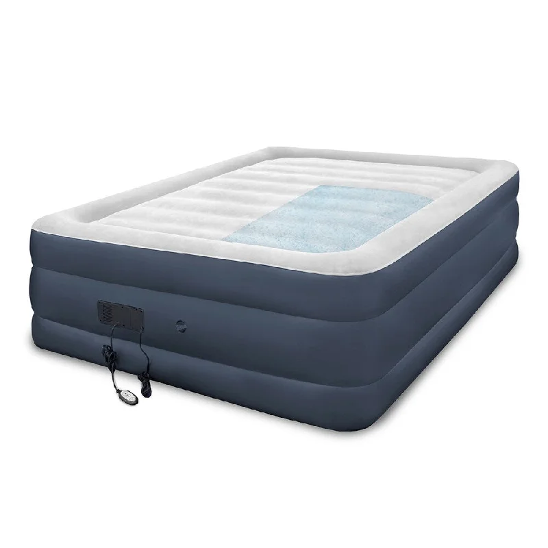 Gel - infused memory foam mattresses for cooler sleepSwissLux Premier Queen-size Memory Foam Top Air Bed