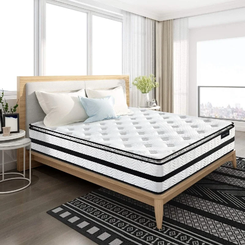 Organic cotton mattresses for a chemical - free sleep surfaceIsaac Sleep 12 in. Medium Hybrid Pillow Top Queen Mattress