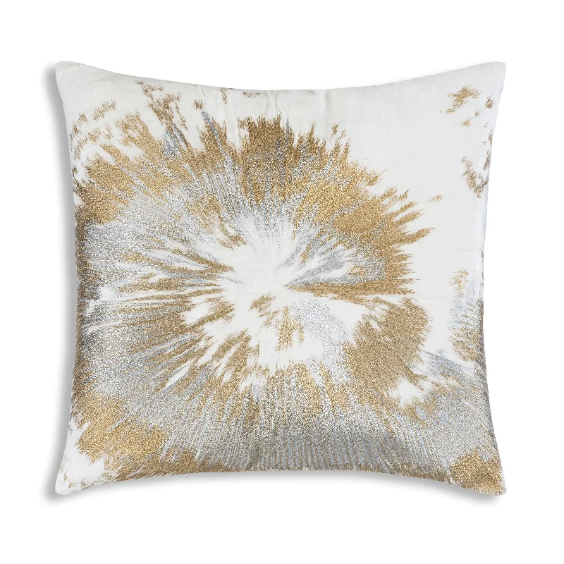 Firm Pillows for Side SleepersMira Starburst Ivory Velvet Pillow