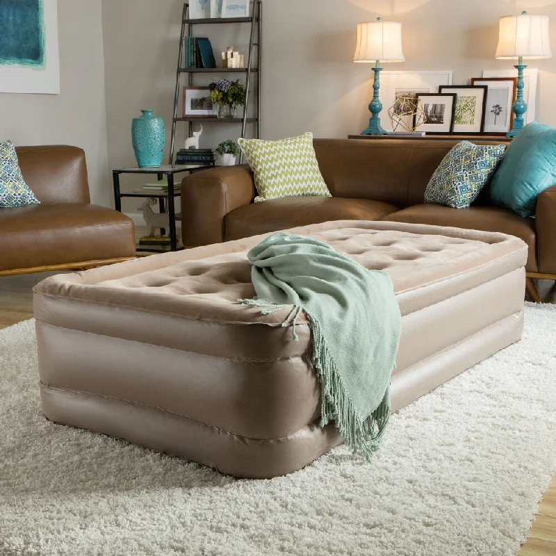 Wool - filled mattresses for natural insulation and moisture - wickingInstaBed Raised Twin Airbed with Never Flat Pump Wool - filled mattresses for natural insulation and moisture - wickingInstaBed Raised Twin Airbed with Never Flat Pump