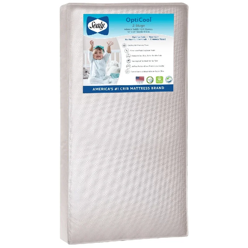Innerspring mattresses with coil counts for supportSealy OptiCool 2-Stage Crib and Toddler Mattress - Silver Innerspring mattresses with coil counts for supportSealy OptiCool 2-Stage Crib and Toddler Mattress - Silver