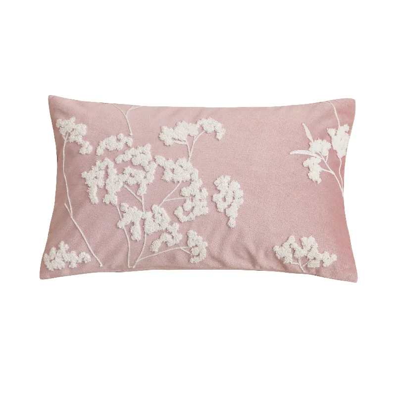 Cotton Pillows for Natural ComfortBaby's Breath Pink Lumbar Pillow