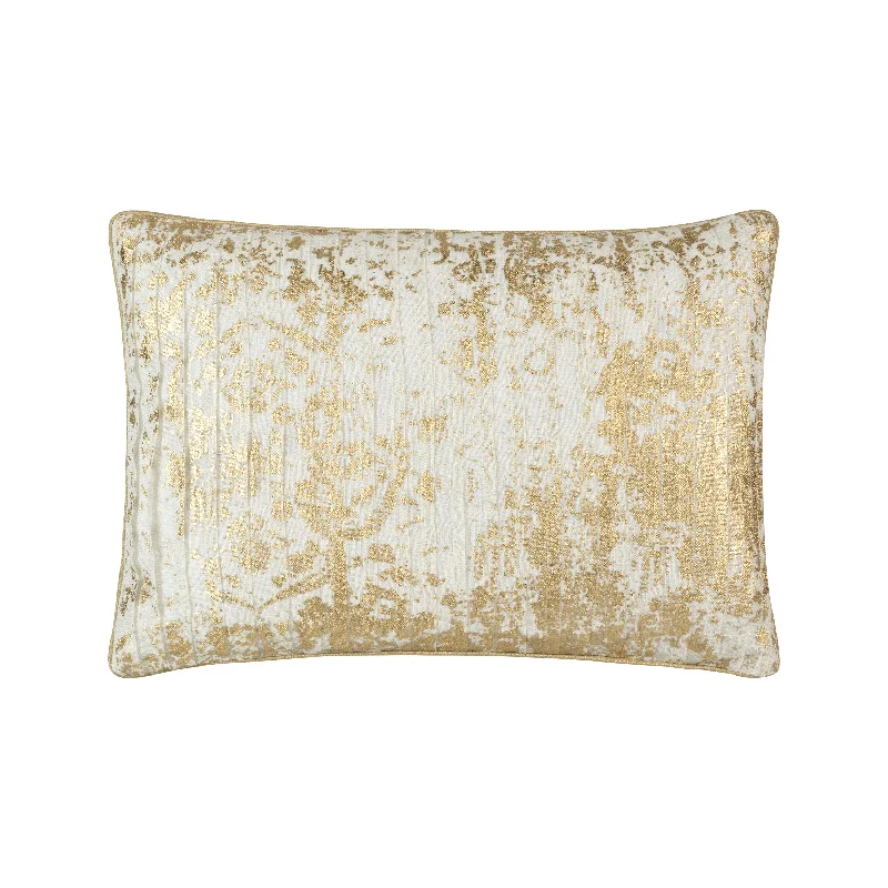 Plush Pillows for a Cozy BedElla Ivory and Gold Pillow