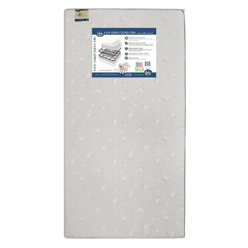 Natural latex and organic cotton blend mattressesSerta New Dawn Super Firm Crib and Toddler Mattress Natural latex and organic cotton blend mattressesSerta New Dawn Super Firm Crib and Toddler Mattress