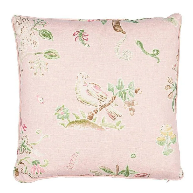 Velvet Pillows for a Touch of ElegancePink Magical Menagerie Flight of Fancy 20" Linen Pillow