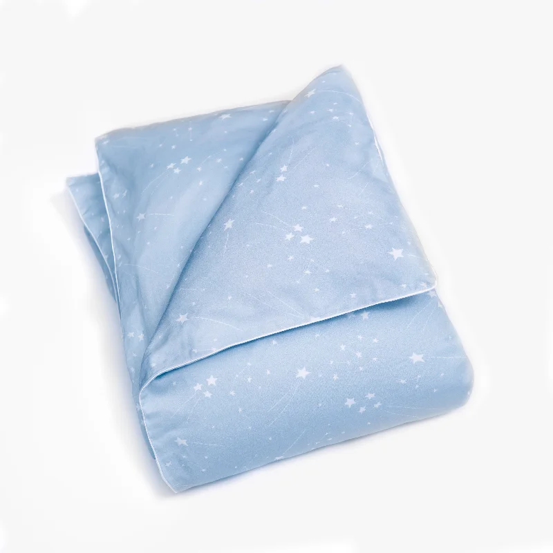 Patchwork duvet covers with a variety of fabric pieces sewn together for a rustic charmOnce Upon A Time Baby Duvet - Blue Patchwork duvet covers with a variety of fabric pieces sewn together for a rustic charmOnce Upon A Time Baby Duvet - Blue