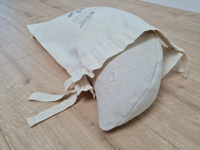 Cotton Pillows for Natural Comfortlinen meditation Cresсent cushion filled with buckwheat hulls Cotton Pillows for Natural Comfortlinen meditation Cresсent cushion filled with buckwheat hulls