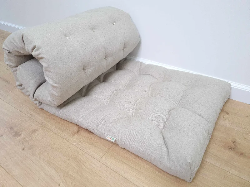 Velvet Pillows for a Touch of EleganceHemp Linen cushion mat with organic hemp fiber filling in natural non dyed linen fabric window bench cushion custom made