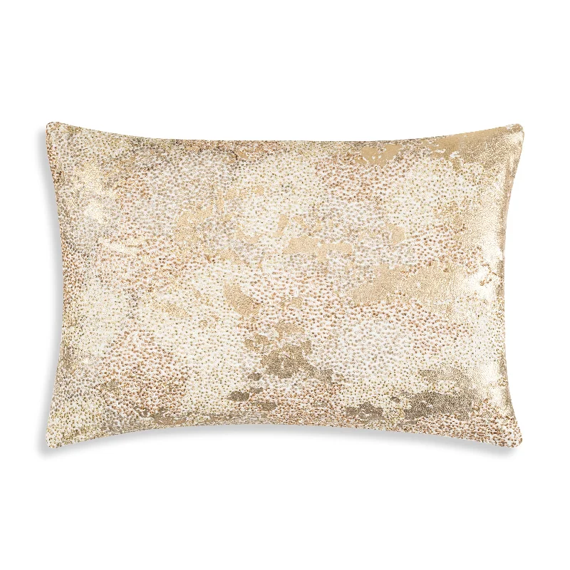 Silk Pillows for Smooth Skin and HairSafara Ivory Gold Lumbar Pillow