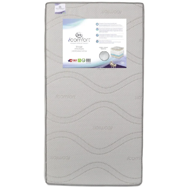 Queen - size mattresses for couples and standard bedroomsSerta iComfort Mirage Firm Foam Crib and Toddler Mattress - Multi Queen - size mattresses for couples and standard bedroomsSerta iComfort Mirage Firm Foam Crib and Toddler Mattress - Multi