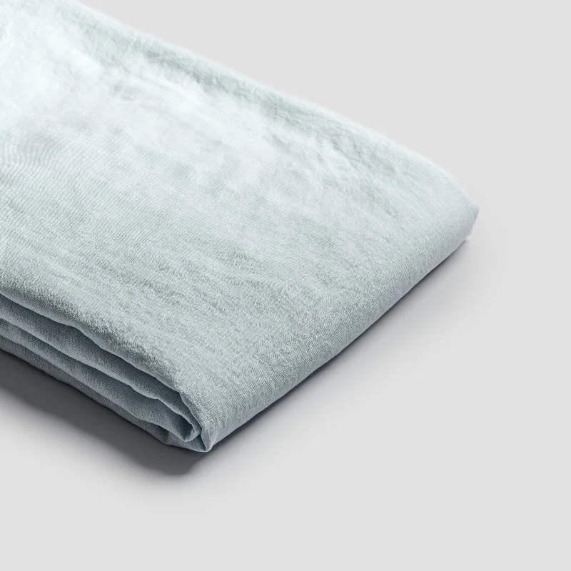 Organic Flannel Sheets for a Natural and Warm SleepLake Blue Linen Flat Sheet