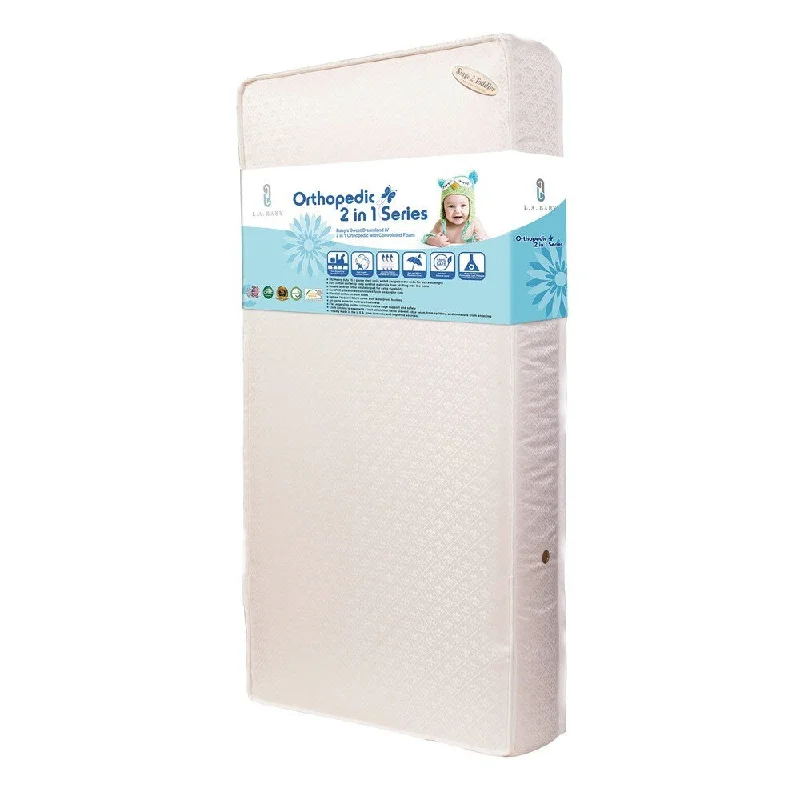 King - size mattresses for spacious master bedroomsLA Baby Baby's Sweet Dreamland IV 2 in 1 Orthopedic Crib Mattress with Convoluted Foam - Beige King - size mattresses for spacious master bedroomsLA Baby Baby's Sweet Dreamland IV 2 in 1 Orthopedic Crib Mattress with Convoluted Foam - Beige