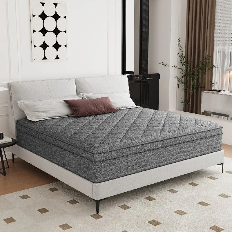 Latex mattresses with natural bounce and breathability14 Inch Grey Memory Foam Hybrid Mattresses in a Box Latex mattresses with natural bounce and breathability14 Inch Grey Memory Foam Hybrid Mattresses in a Box