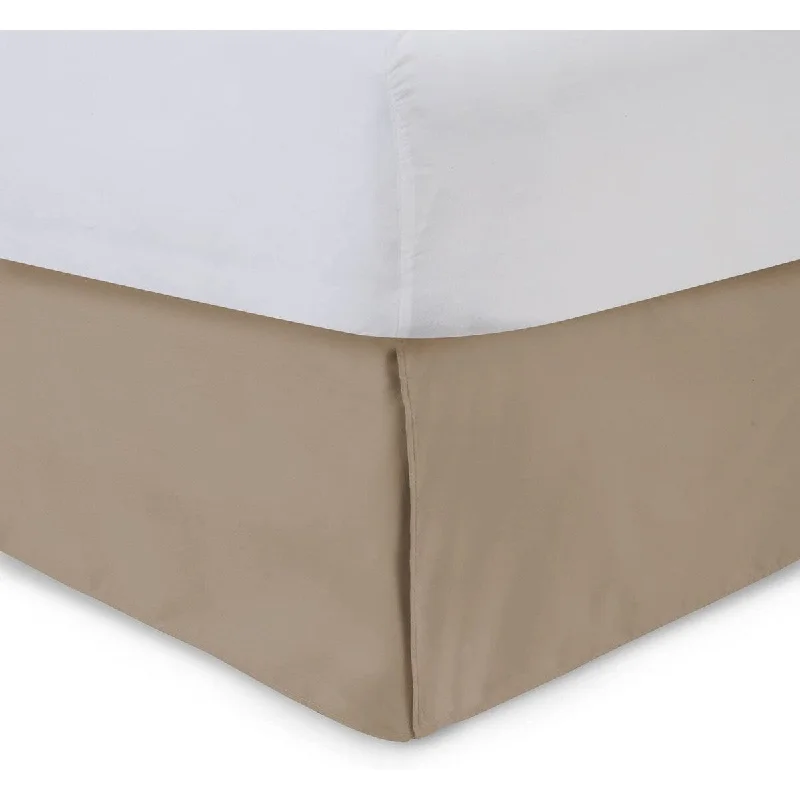 Tailored Bedskirt with Split Corners -18 inch Drop, Camel, King