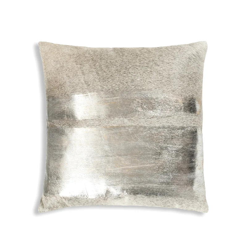 Firm Pillows for Side SleepersAmai Grey Hairon Hide Velvet Back Pillow