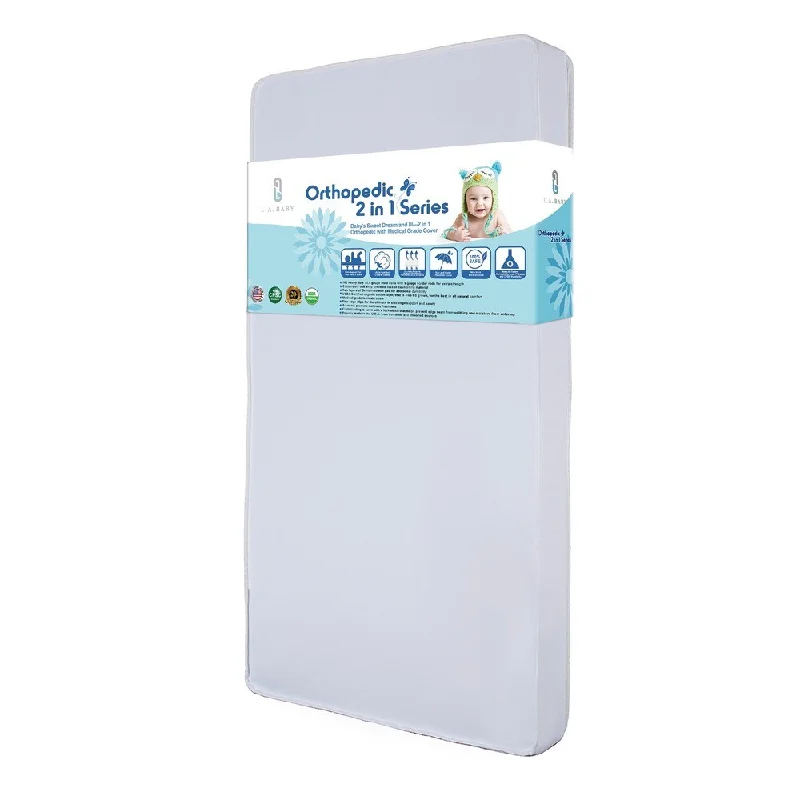 Wool - filled mattresses for natural insulation and moisture - wickingLA Baby Baby's Sweet Dreamland III 2 in 1 Orthopedic Crib Mattress with Medical Grade Cover - White Wool - filled mattresses for natural insulation and moisture - wickingLA Baby Baby's Sweet Dreamland III 2 in 1 Orthopedic Crib Mattress with Medical Grade Cover - White