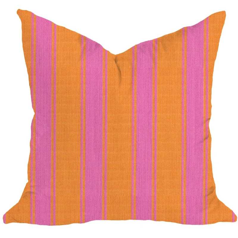 Kids Pillows with Fun DesignsRiviera Pillow Cover in Tangerine and Pink Mauve