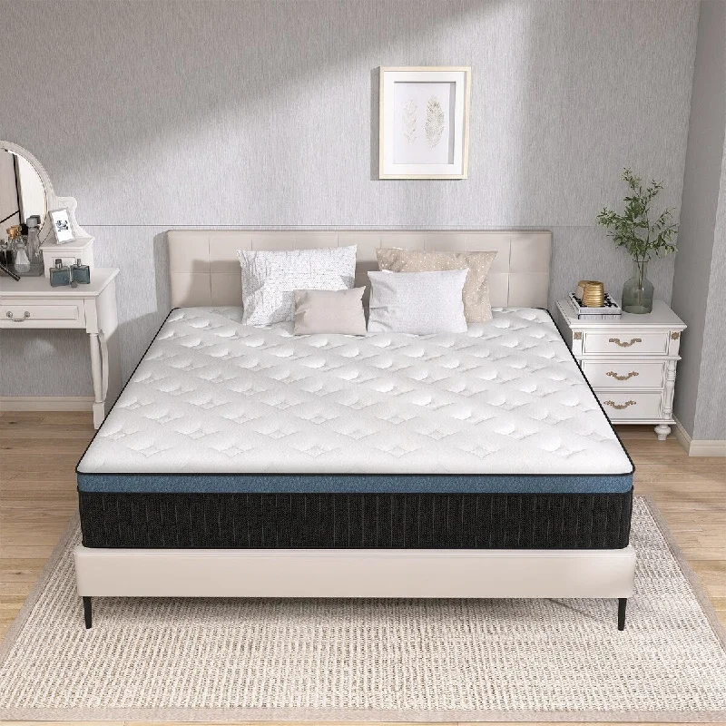 Hybrid mattresses combining foam and innerspring technology14 Inch Gel Foam Hybrid Mattress in a Box for Support Pressure Relief Hybrid mattresses combining foam and innerspring technology14 Inch Gel Foam Hybrid Mattress in a Box for Support Pressure Relief