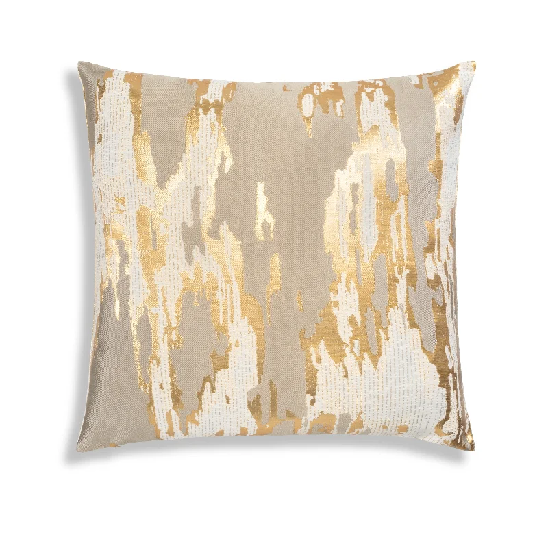 Feather Pillows for a Luxurious SleepFawn Grey Brocade And Gold Foil Pillow