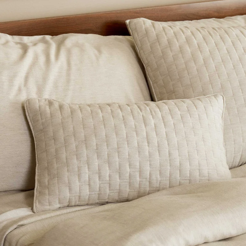 Pregnancy Pillows for Expectant MothersBedVoyage Melange Viscose from Bamboo Cotton Quilted Decorative Pillow - Sand Pregnancy Pillows for Expectant MothersBedVoyage Melange Viscose from Bamboo Cotton Quilted Decorative Pillow - Sand