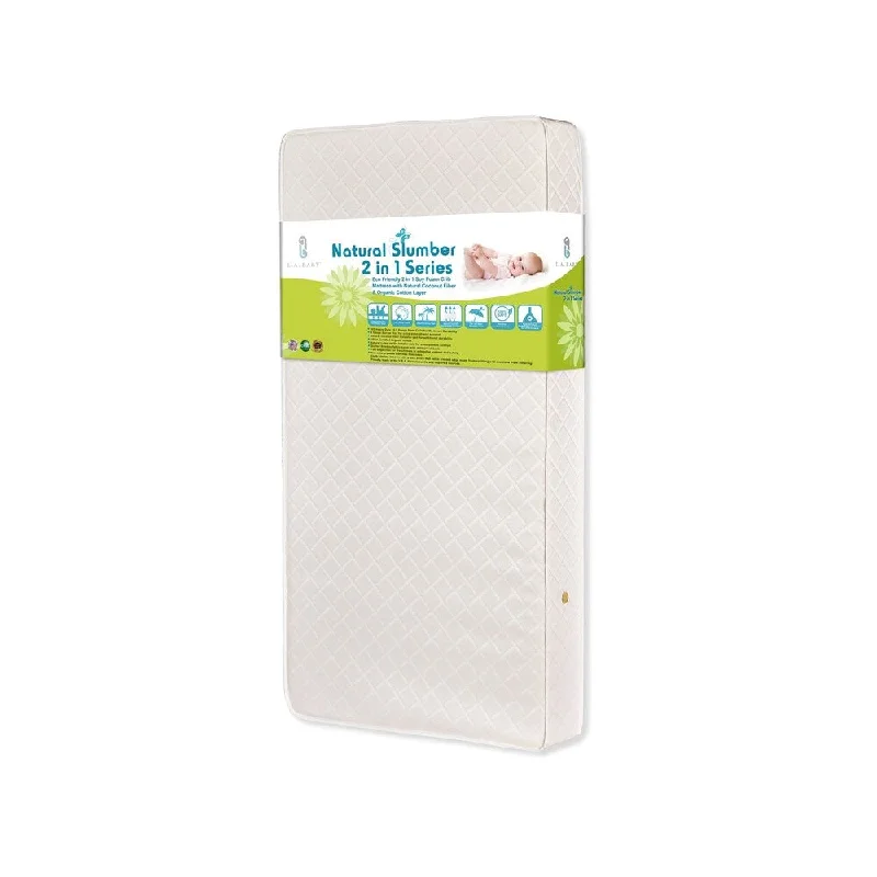 Queen - size mattresses for couples and standard bedroomsEco Friendly 2-in-1 Soy Foam Crib Mattress with Natural Coconut Fiber and Organic Cotton Layer - Ecru Queen - size mattresses for couples and standard bedroomsEco Friendly 2-in-1 Soy Foam Crib Mattress with Natural Coconut Fiber and Organic Cotton Layer - Ecru