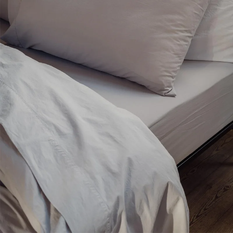 Twin - Size Sheet Sets with a Pillow ProtectorStone Washed Percale Cotton Flat Sheet Twin - Size Sheet Sets with a Pillow ProtectorStone Washed Percale Cotton Flat Sheet